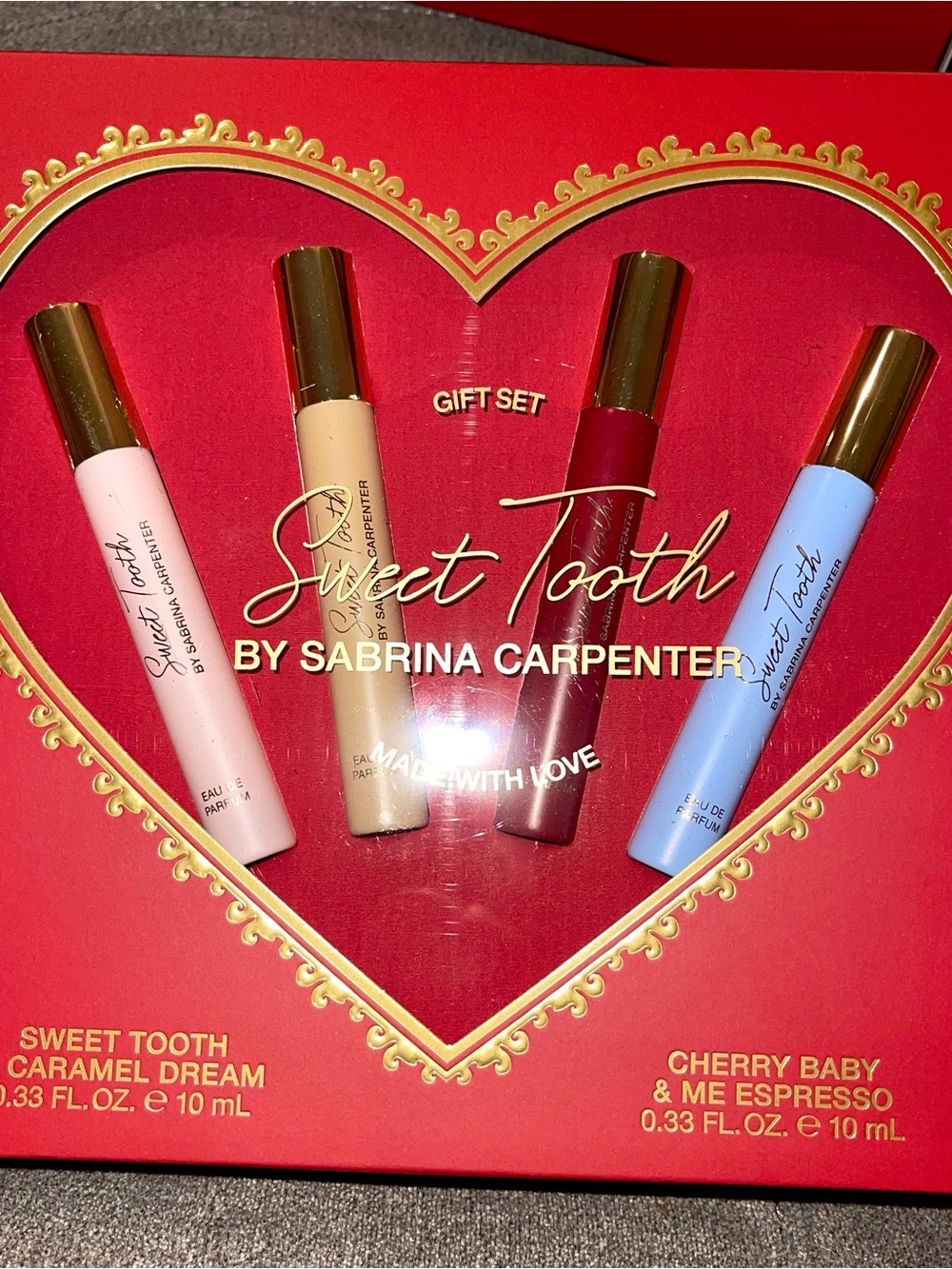 Sabrina Carpenter Sweet Tooth 4 Piece Perfume Gift Set NIB